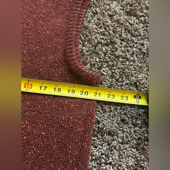 Marcello Sport V Neck Golf Sweater Vest Men's Zip-Up Maroon X-Large - Picture 4 of 7